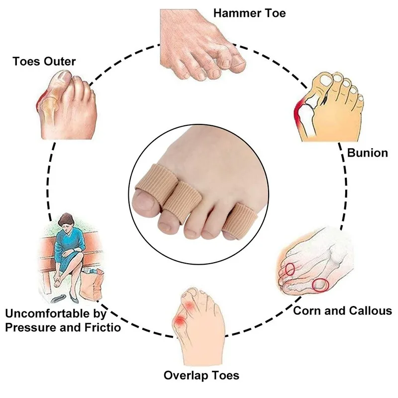 Toe Separator Silicon - 1/3 unidades de cubiertas de silicona,