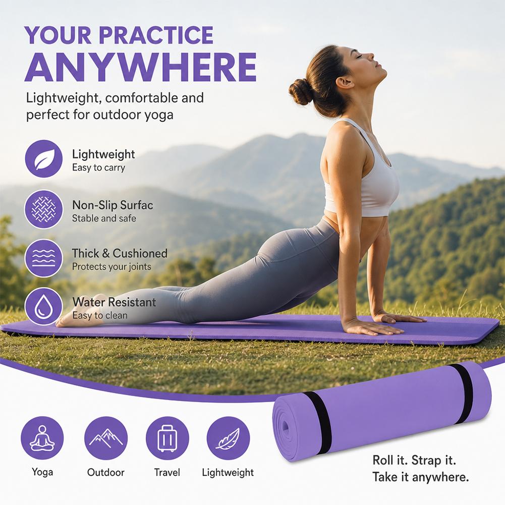 Esterilla de yoga de 6 mm, ant - Pilates Yoga Mat Workout reseña y precio